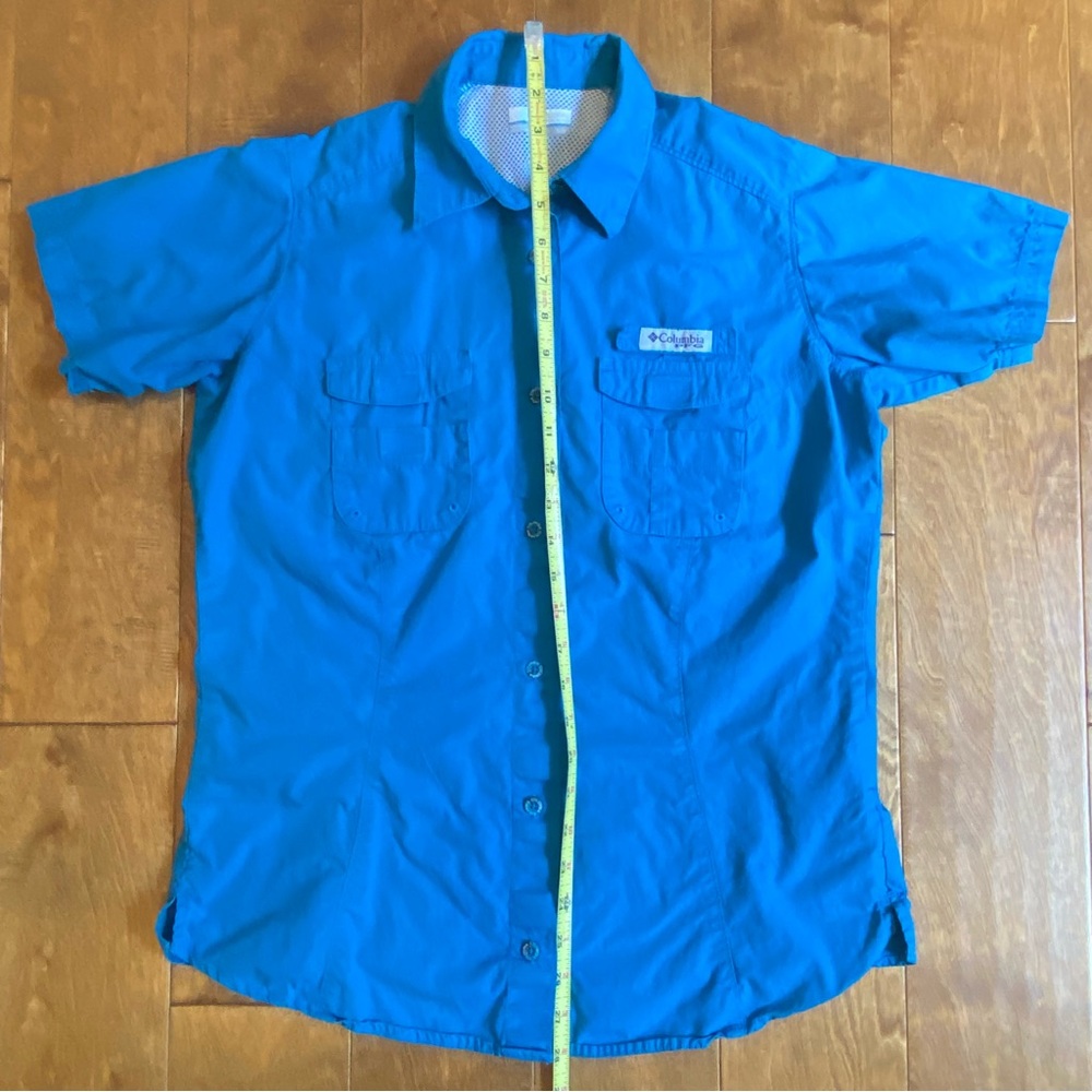 Columbia Blue Casual Button Down Shirt - Picture 11 of 16